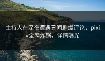 主持人在深夜遭遇丑闻刷爆评论，pixiv全网炸锅，详情曝光