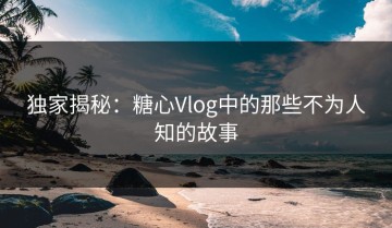 独家揭秘：糖心Vlog中的那些不为人知的故事