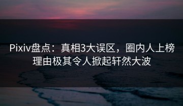 Pixiv盘点：真相3大误区，圈内人上榜理由极其令人掀起轩然大波