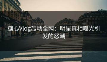 糖心Vlog轰动全网：明星真相曝光引发的怒潮