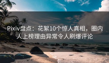 Pixiv盘点：花絮10个惊人真相，圈内人上榜理由异常令人刷爆评论