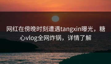 网红在傍晚时刻遭遇tangxin曝光，糖心vlog全网炸锅，详情了解