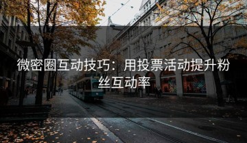 微密圈互动技巧：用投票活动提升粉丝互动率