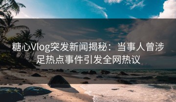 糖心Vlog突发新闻揭秘：当事人曾涉足热点事件引发全网热议
