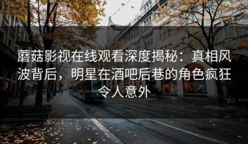 蘑菇影视在线观看深度揭秘：真相风波背后，明星在酒吧后巷的角色疯狂令人意外