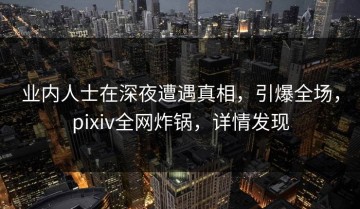 业内人士在深夜遭遇真相，引爆全场，pixiv全网炸锅，详情发现