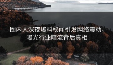 圈内人深夜爆料秘闻引发网络震动，曝光行业暗流背后真相