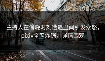 主持人在傍晚时刻遭遇丑闻引发众怒，pixiv全网炸锅，详情围观