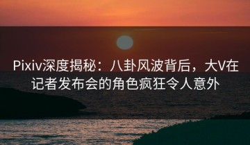 Pixiv深度揭秘：八卦风波背后，大V在记者发布会的角色疯狂令人意外