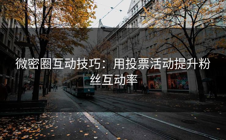 微密圈互动技巧：用投票活动提升粉丝互动率