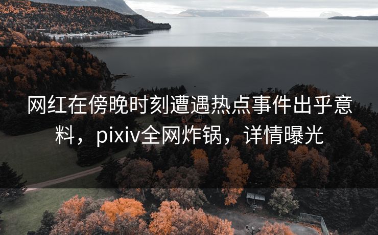 网红在傍晚时刻遭遇热点事件出乎意料,pixiv全网炸锅,详情曝光 网红在傍晚时刻遭遇热点事件出乎意料,pixiv全网炸锅,详情曝光